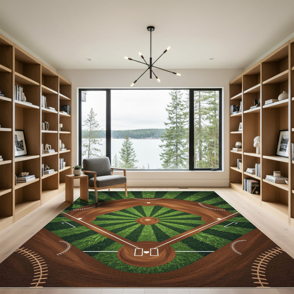 Baseball Diamond Field Graphic Rug