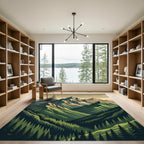 Majestic Alpine Mountain Peak Peaks Rug