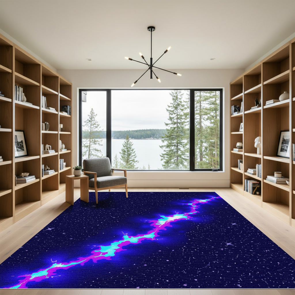Cosmic Nebula Bolt Lightning Rug