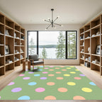 Pastel Polka Dot Pattern Rug