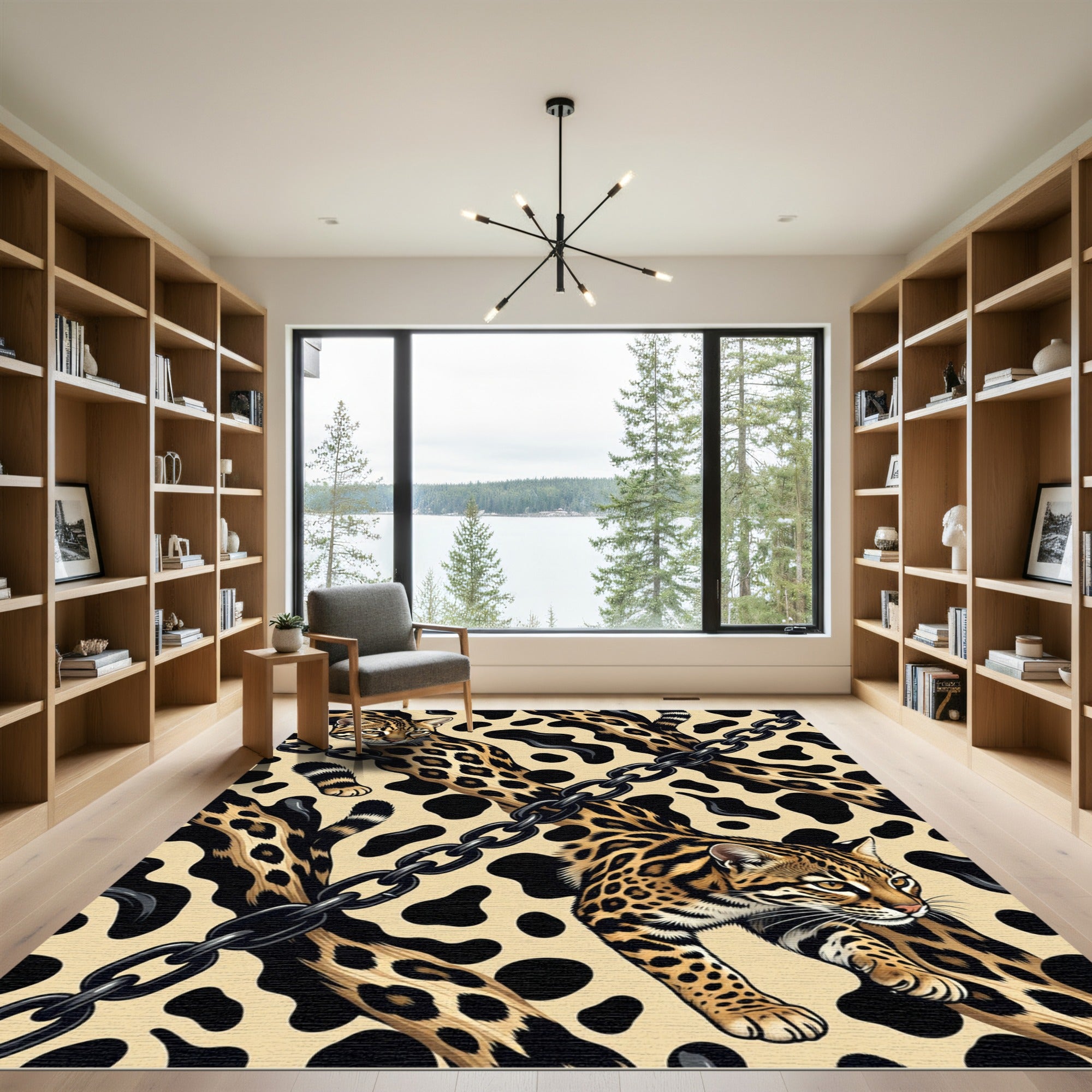 Amber Ocelot Chain Pattern Rug