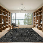 Intricate Paisley Floral Medallion Collage Rug