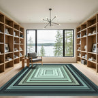 Cool Tones Layered Square Gradient Rug