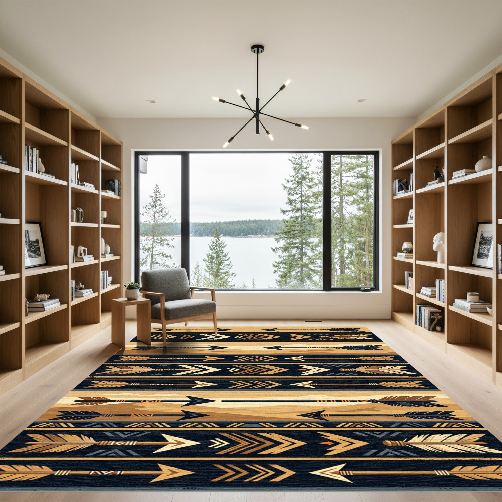 Golden Arrow Tribal Stripe Rug