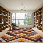 Illusionary Staircase Earth Tones Rug