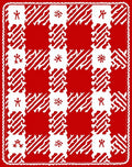 Red White Gingham Pattern Rug