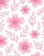 Delicate Pink Blossom Pattern Rug
