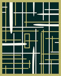 Abstract Geometric Line Art Rug
