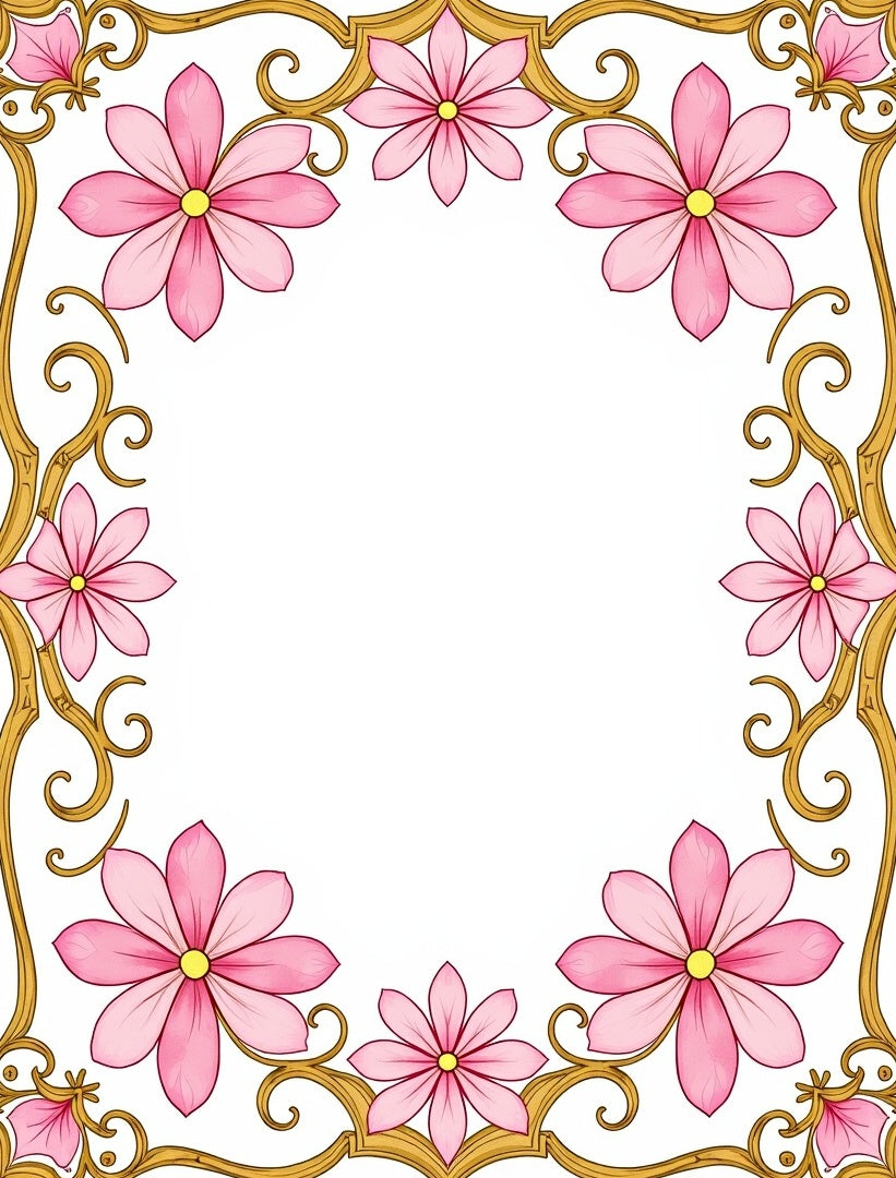 Pink Daisy Floral Ornament Rug