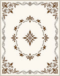Classic Floral Decorative Scrollwork Design Rug