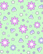 Cute Pastel Floral Bloom Pattern Rug