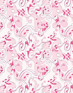 Abstract Pink Swirl Pattern Rug