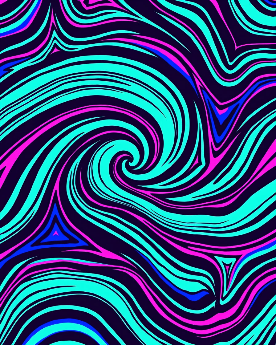 Vibrant Swirls Abstract Pattern Rug