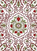 Vine and Strawberry Mandala Pattern Rug