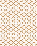 Golden Honeycomb Geometric Pattern Rug