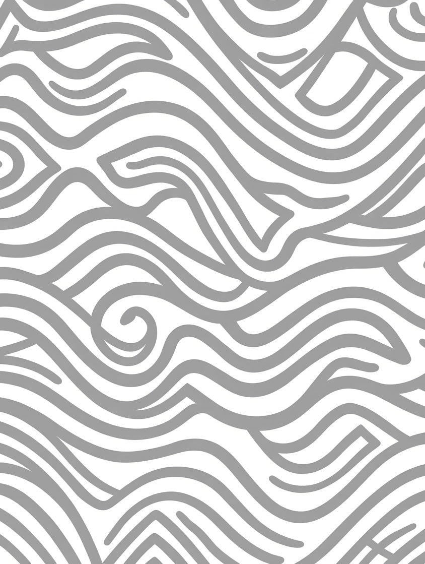 Abstract Flowing Lines Pattern Rug