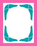 Teal Abstract Curve Pattern Rug