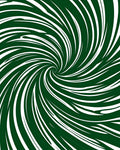 Deep Green Swirl Pattern Textile Rug