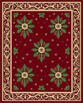 Ornate Floral Snowflake Pattern Rug