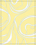 Radiant Swirl Abstract Yellow Pattern Rug