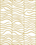 Abstract Golden Wavy Lines Rug