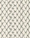 Black Ribbon Bow Lattice Pattern Rug