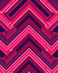 Vivid Pink Geometric Chevron Rug