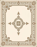 Ornate Floral Border Antique Design Rug