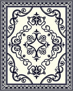 Classic Orante Floral Bordered Rug