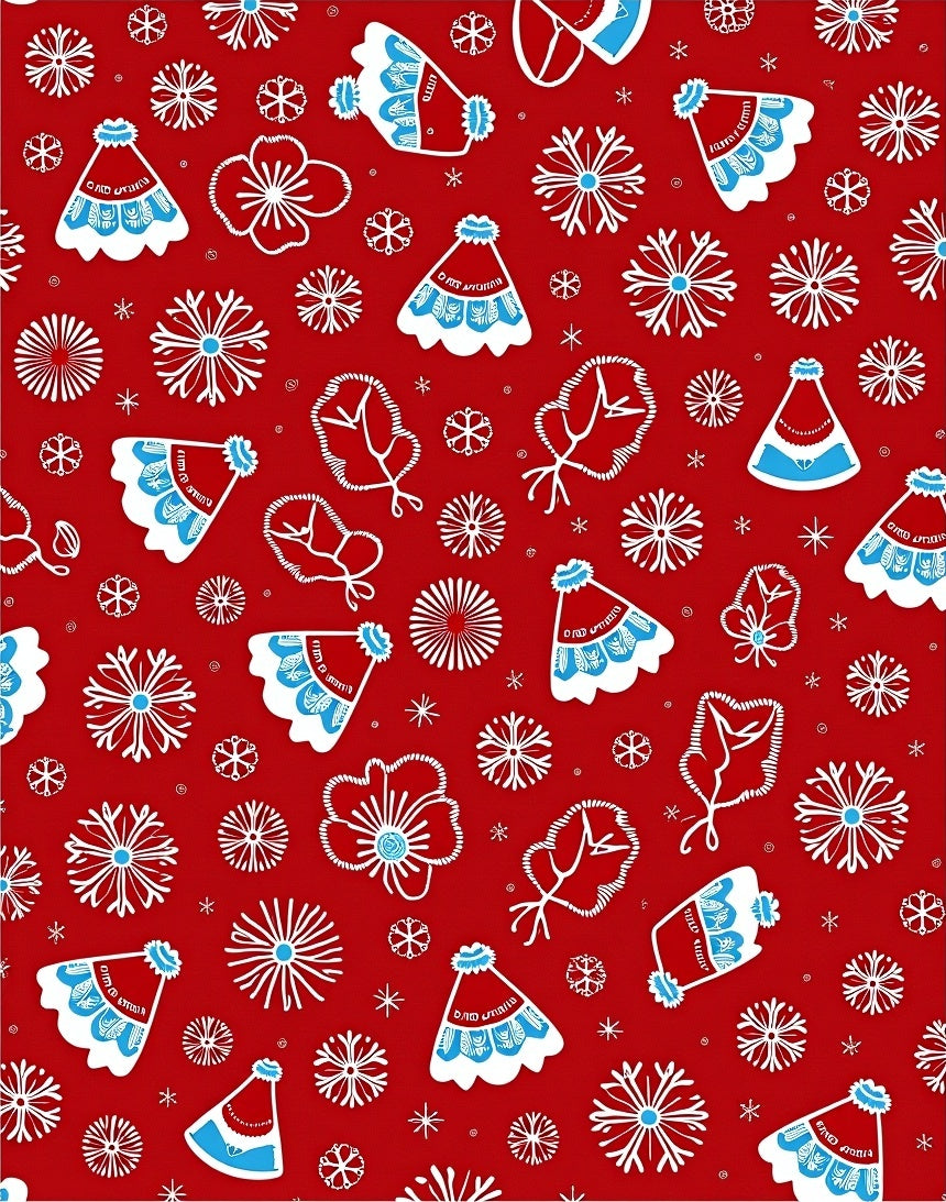 Festive Red White Blue Holiday Accents Rug