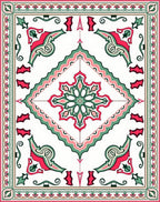 Ornate Floral Vine Patterns Rug
