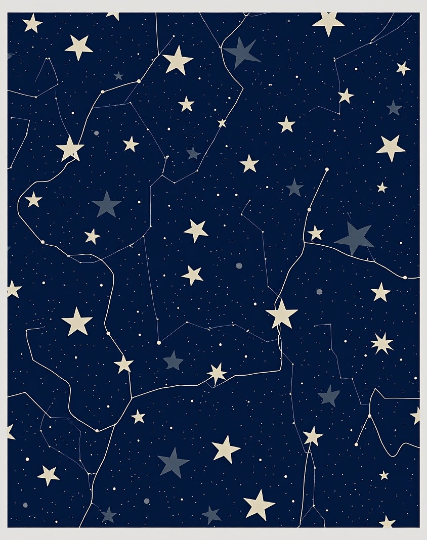 Night Sky Constellation Star Pattern Rug