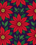 Bold Floral Pattern Red Accent Rug