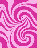 Pink Swirl Abstract Pattern Rug