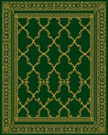 Elegant Golden Lattice Patterned Rug