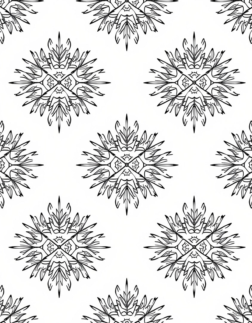 Abstract Floral Starburst Pattern Rug