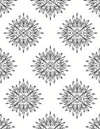 Abstract Floral Starburst Pattern Rug