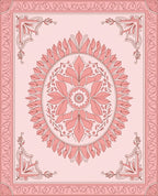 Ornate Floral Mandala Design Rug
