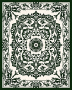 Rich Floral Center Medallion Pattern Rug