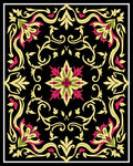 Vintage Floral Swirl Pattern Rug