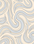 Flowing Waves Cream Sky Rug