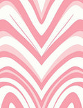 Soft Pink Chevron Wave Pattern Rug