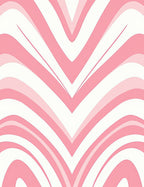 Soft Pink Chevron Wave Pattern Rug