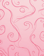 Pink Swirl Elegant Decorative Pattern Rug