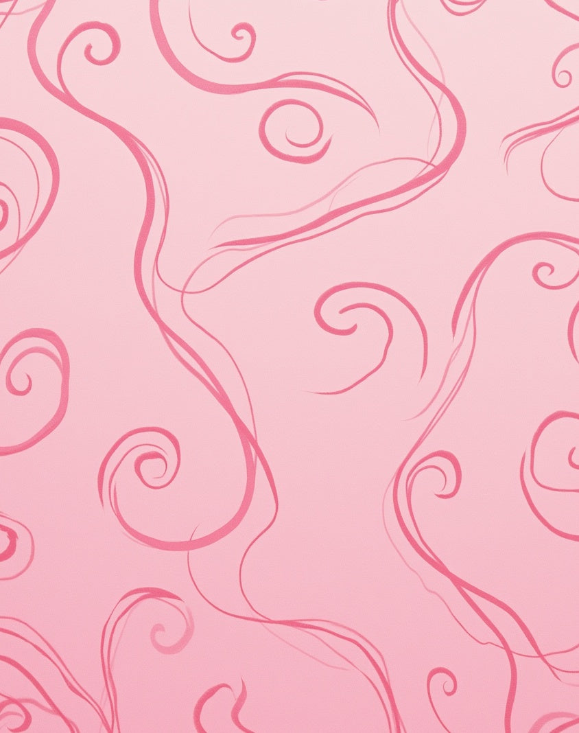 Pink Swirl Elegant Decorative Pattern Rug