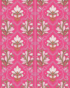 Fuchsia Floral Botanical Art Nouveau Rug