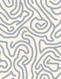 Curving Lines Abstract Gray Pattern Rug