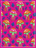 Whimsical Mushroom Pattern Design Rug