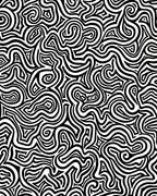 Abstract Swirling Maze Pattern Rug
