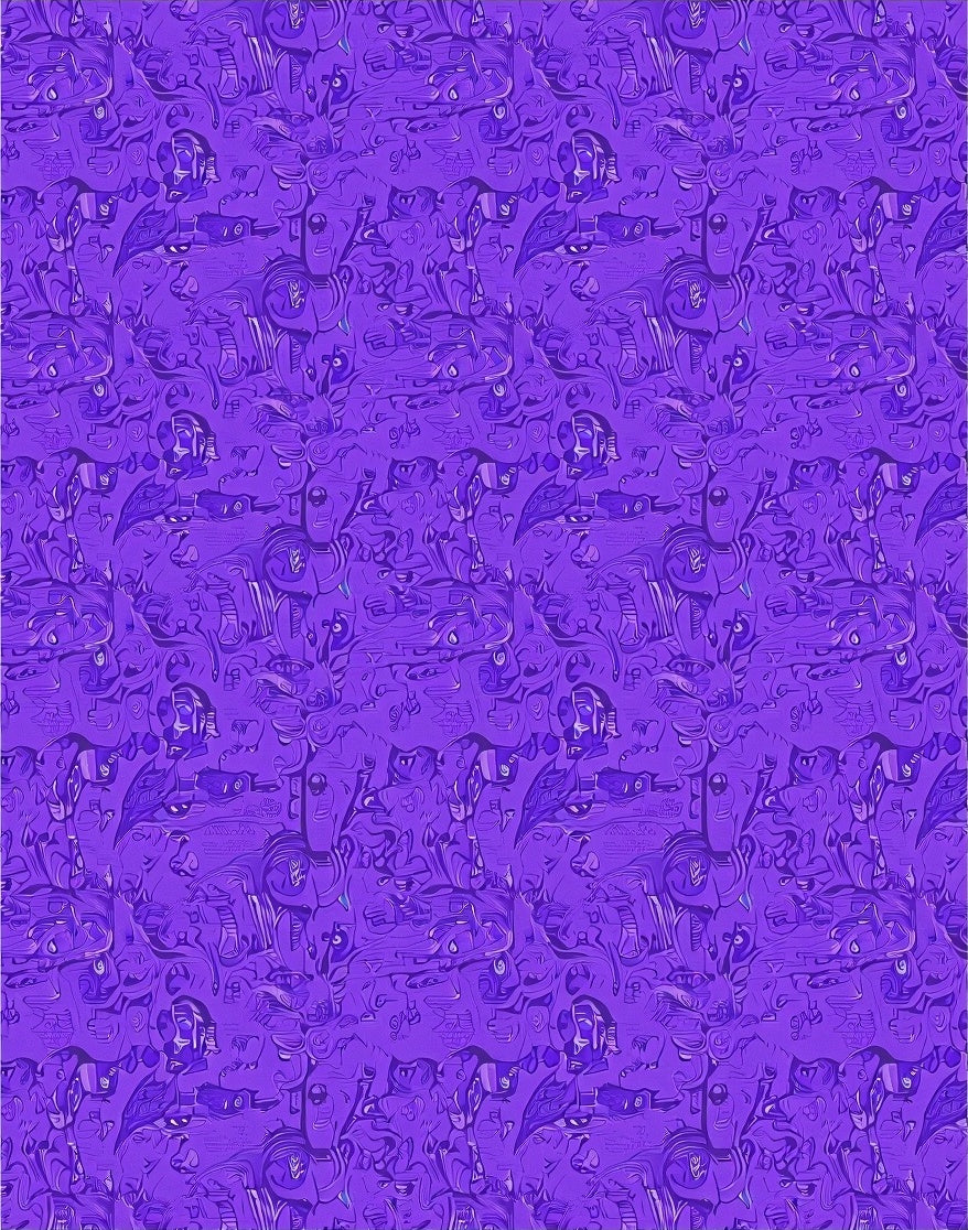 Abstract Figures Repeating Purple Pattern Rug